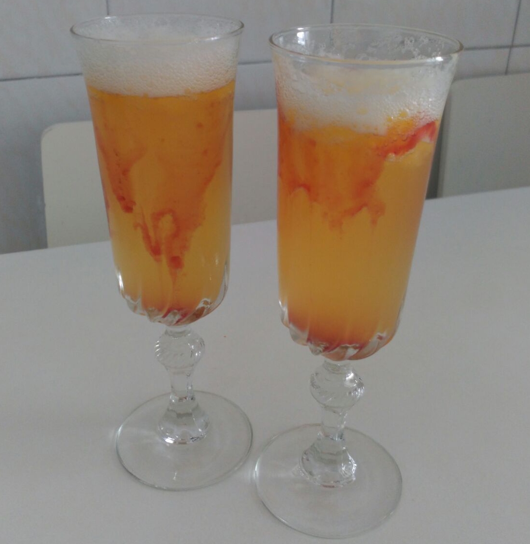 sencilla receta de sorbete de piña con sirope de granada